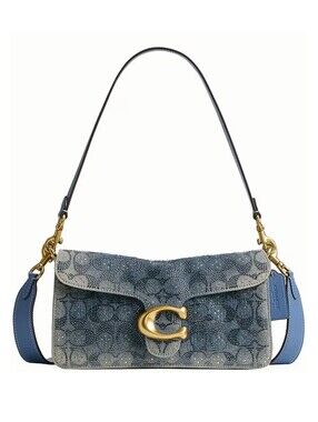 Coach Crystal Signature Denim Tabby 26 Shoulder Bag | Blue Denim | NWT